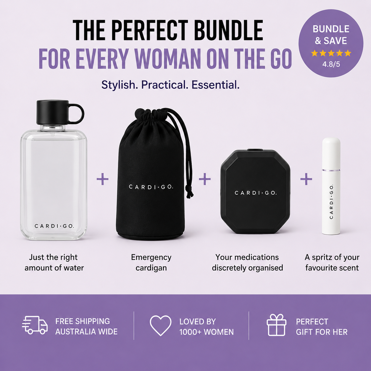 Handbag Organisation Bundle - Classic Black Cardi