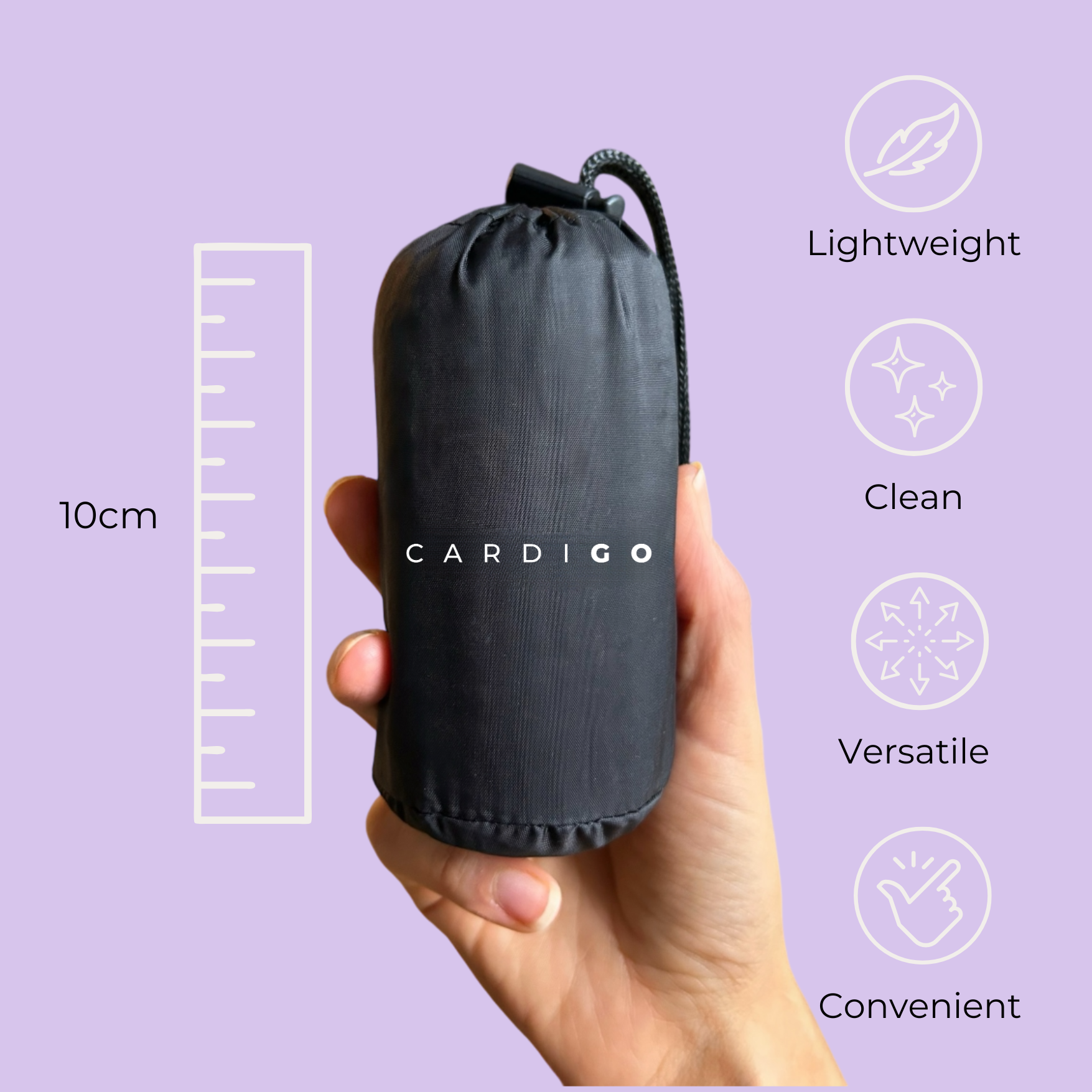 Classic Black - CardiGo Official Emergency Cardigan